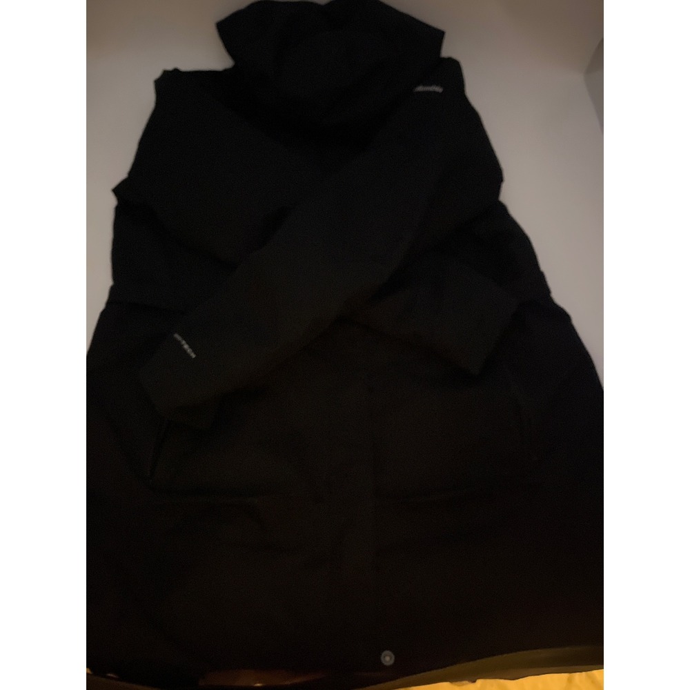 Columbia Omni-Tech Waterproof Hooded Jacket Black Womens XL WL0213 Rain Coat